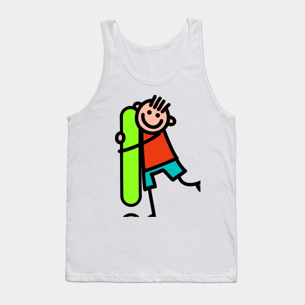 Letter Exclamation Mark for Boys alphabet Kids Colorful Cartoon Character Tank Top by funwithletters